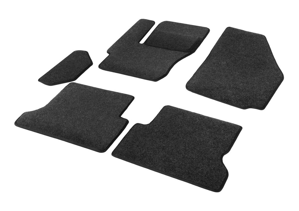 Коврики текстиль в салон, AutoFlex Business для Mazda 3 l поколение 2003-2009, 6 частей, графит, с крепежом, 5380401