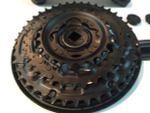 Система Shimano TY301, 170мм, Кв, 48/38/28, с защитой, черн, б/уп