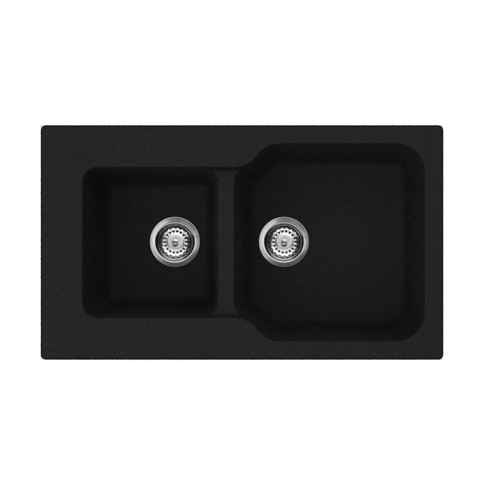 Мойка Omoikiri Maru 86-2-BL Tetogranit | Черный