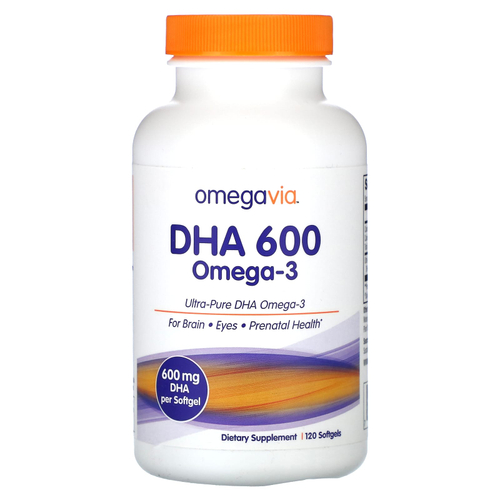 OmegaVia, ДГК 600, омега-3, 120 капсул