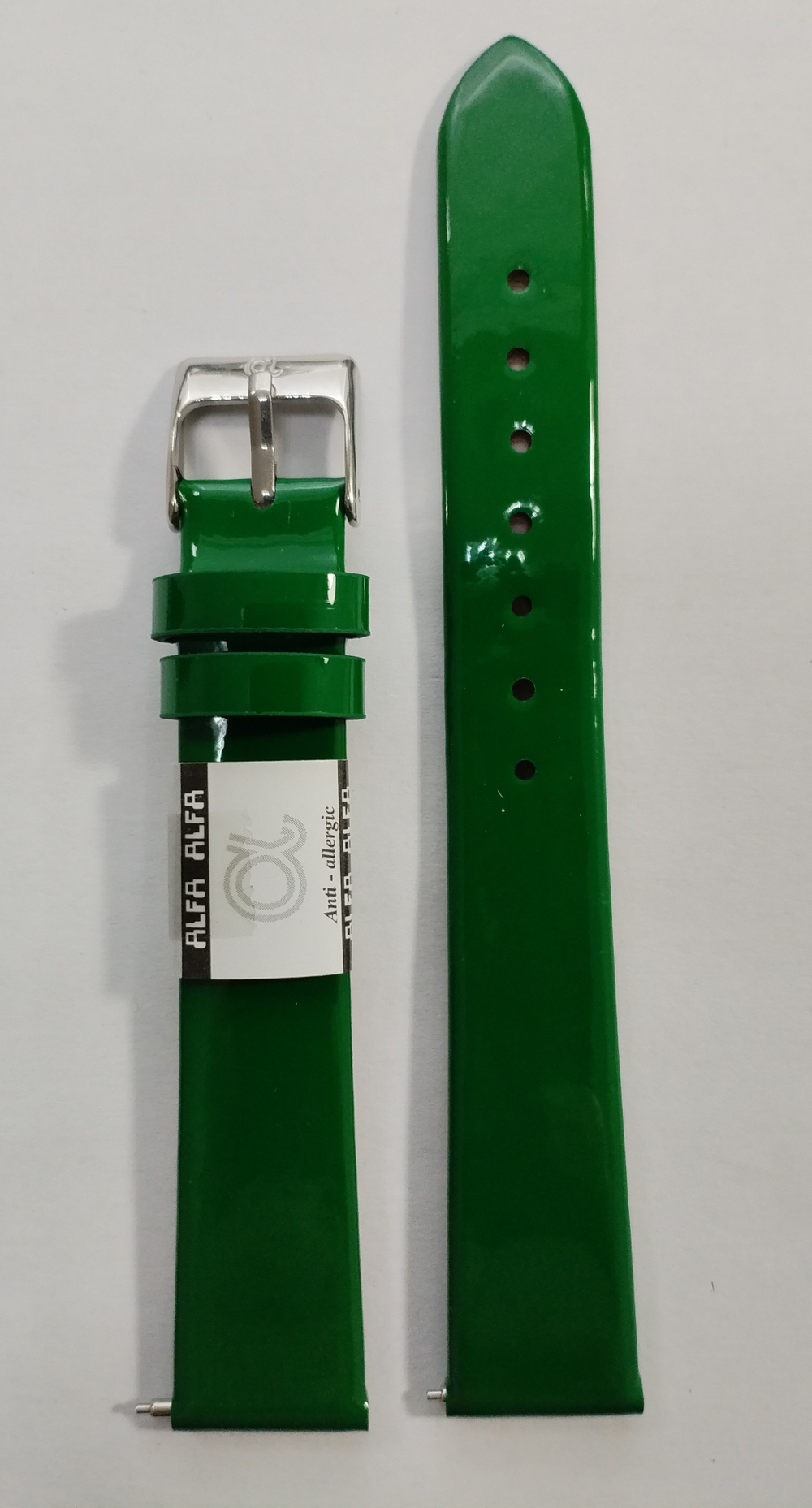 16 мм. Ремень кожаный. Гладкий лаковый.