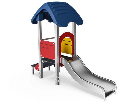 Игровая башня с крышей и горкой