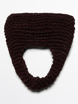 Massimo Dutti Мини-сумка из натуральной кожи, бордо