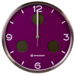 Часы настенные Bresser MyTime io NX Thermo/Hygro, 30 см, фиолетовые