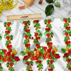 Ткань штапель переплетение цветов