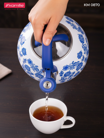 Чайник 2,7 л. из нержавеющей стали со свистком Kamille KM 0870