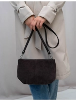 Сумка через плечо маленькая натуральная замша