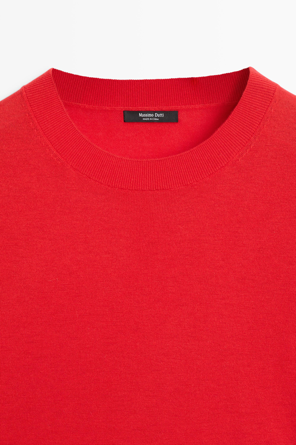 Massimo Dutti Джемпер тонкой вязки из шерсти, красный