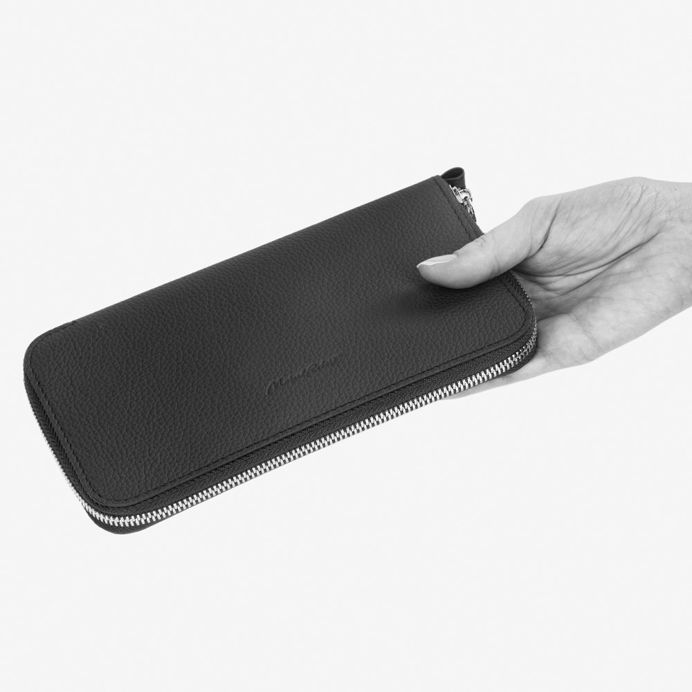 Кожаный кошелек, теленок синего цвета