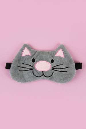 Маска для сна Sleepy, Серый кот с розовым носом