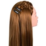 Заколки для волос НАБОР 4 шт., 6 см, глянцевый, черный, черепаховый, MONTE VITA, 457088