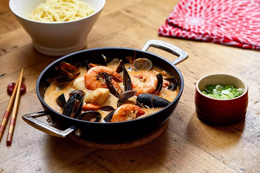 Le Creuset - Cato Wok PRO 32см с антипригарным покрытием / артикул   51105320010502  / GTIN 630870273244