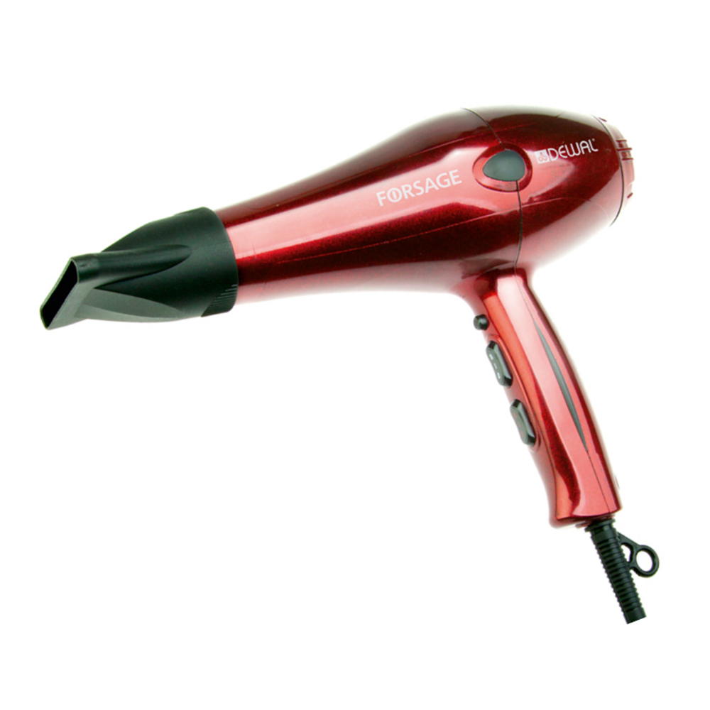 Фен DEWAL красный 2200 Вт ионизац.2 насадки