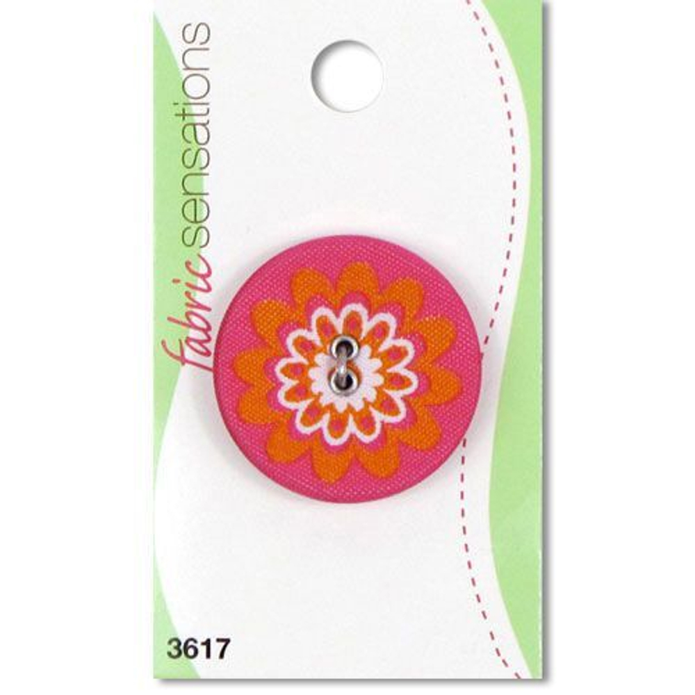 Пуговица №1221 Fabric Sensations, 32 мм, обтянута тканью