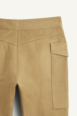 ZARA БРЮКИ СО СРЕДНЕЙ ПОСАДКОЙ, ЖЕЛТОВАТО-КОРИЧНЕВЫЙ