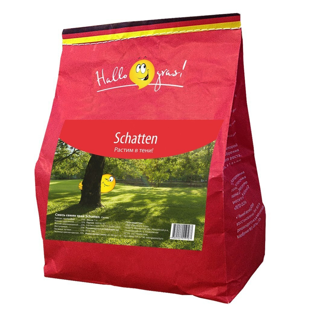 Семена Газон, Schatten Gras, 1кг, пакет, ГазонCity