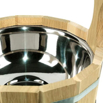 Ушат-шайка 5л из дуба двуручная с нерж. встав.