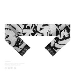 Шарф двусторонний ТАЙНА ЗУКО, черный/белый