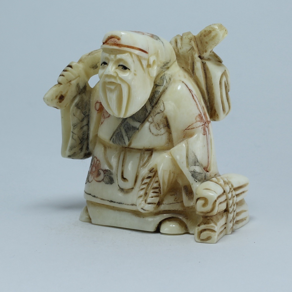 Эксклюзивная нэцкэ Дзюродзин со свертками