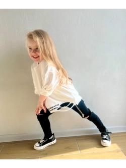 Облегающие брюки с разрезами