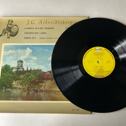 Винтажная виниловая пластинка LP J. G. Albrechtsberger, Gyorgy Zilcz, Hedvig Lubik, Concerto In B Per Trombone, Concerto Per L'Arpa, Sonata In D (Венгрия 1965)