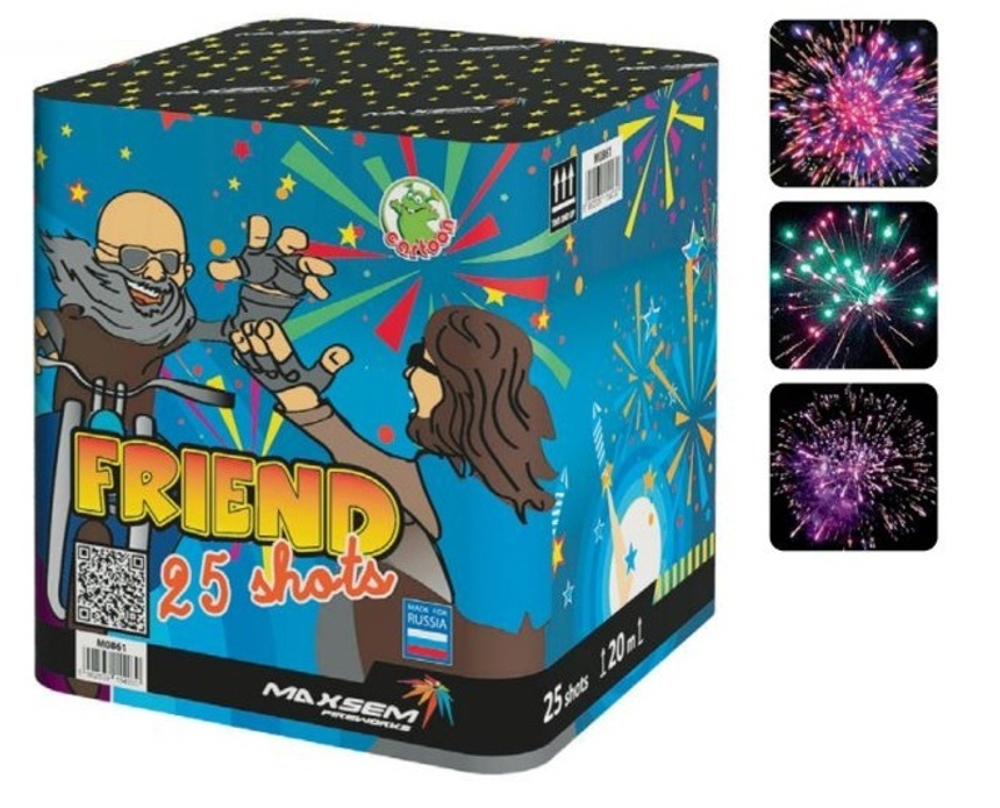 Батарея салютов "Friend" M0861 25 залпов * 0.8"
