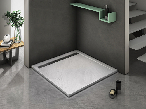 Душевой поддон из искусственного камня WeltWasser WW TRS 100 STONE-WT 100x100 10000004368 Белый