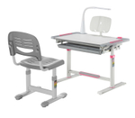 Комплект растущей детской мебели Fundesk Littonia парта + стул + выдвижной ящик + подставка + лампа