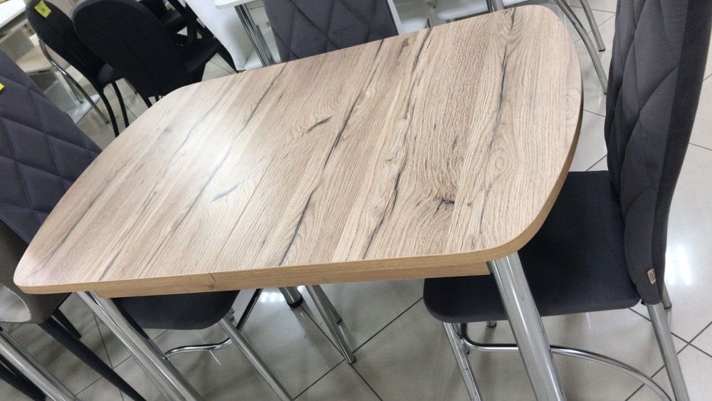 Стол пластик 1100*700 (подстолье прямое раздвижное дуб крафт золотой)