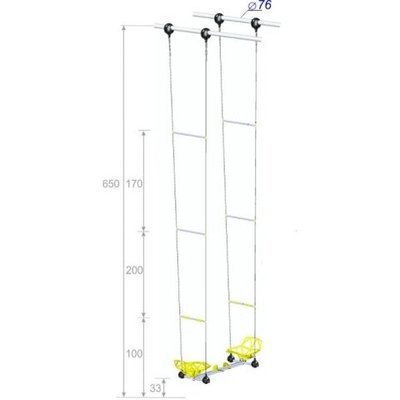Качели парные усиленные непрозрачные высотой 650 см