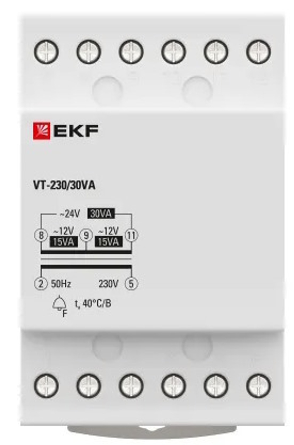 Трансформатор звонковый понижающий EKF bt-230/30va