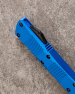 Автоматический складной нож SteelBro Troodon S/E Blue Droppoint Black VG-10 139-1BL (черный-синий)