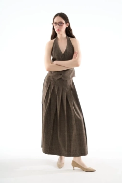 Юбка с внутренними шортами в клетку