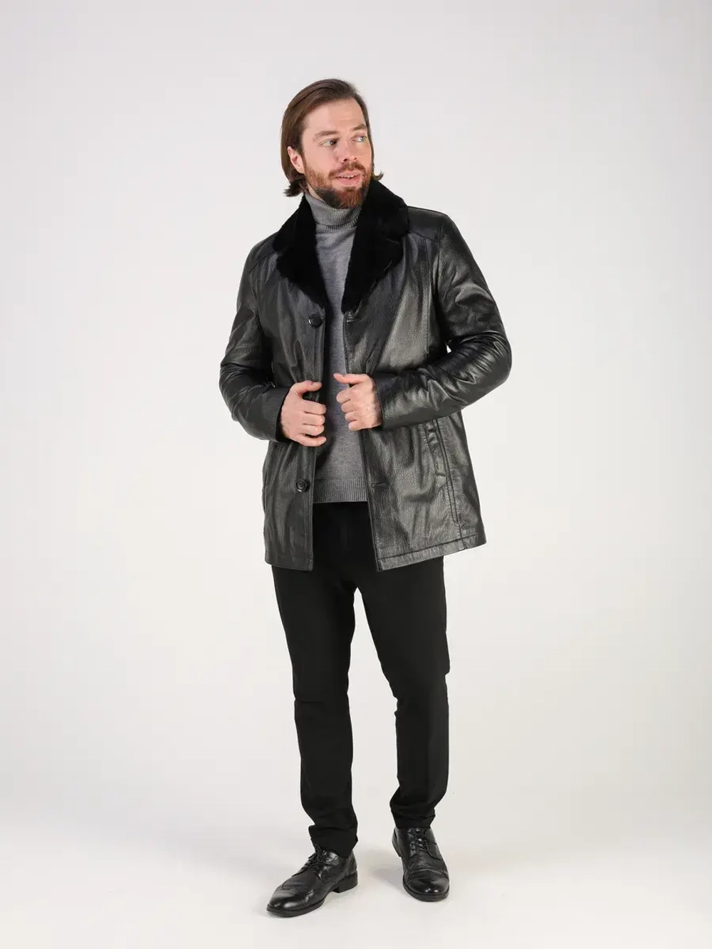 Дубленка натуральная куртка зимняя длинная