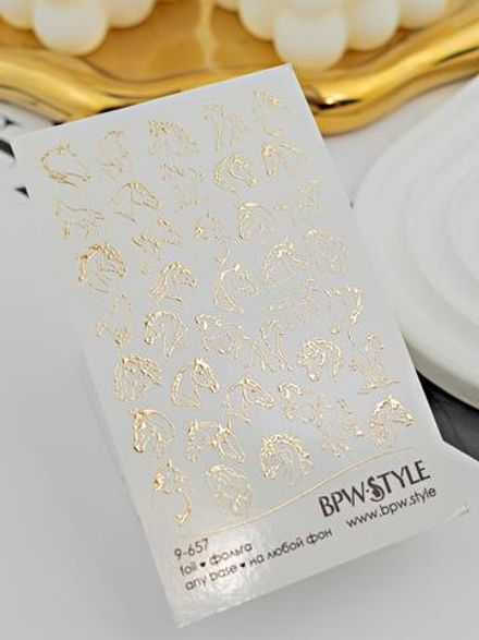 BPW.Style Слайдер-дизайн Sparkle лошади золото, 657