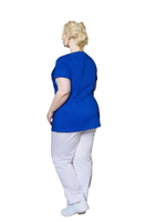 Блуза медицинская женская Доктор стиль ЛУ 1230 Aльфа , белый-зеленый, 40