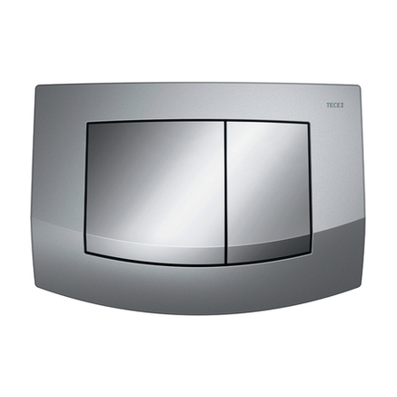 Пластиковая панель смыва для унитаза TECEambia, (рамка хром матовый, клавиши хром глянцевый)