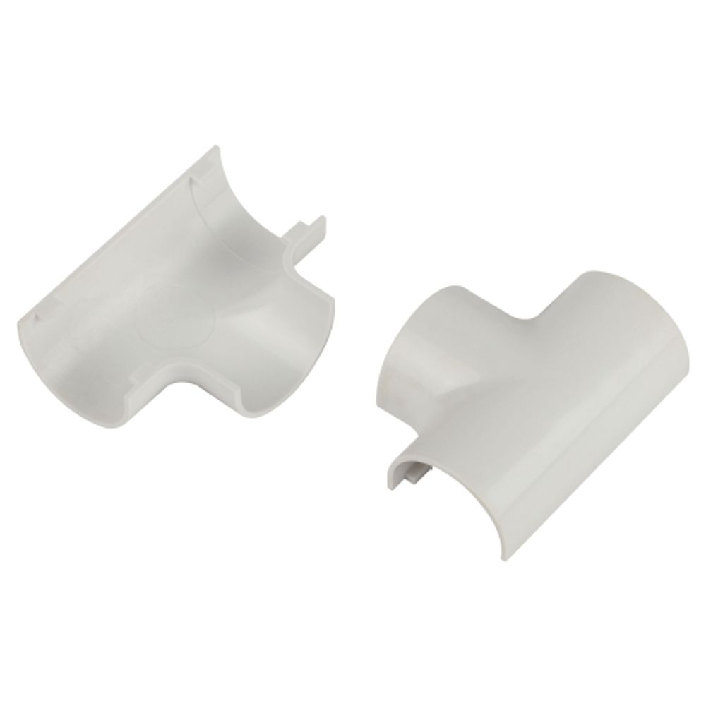 Т-образный угол ЭРА T-KK-20-12-FW для полукруглого кабель-канала белый 20х12мм 2шт/комплект