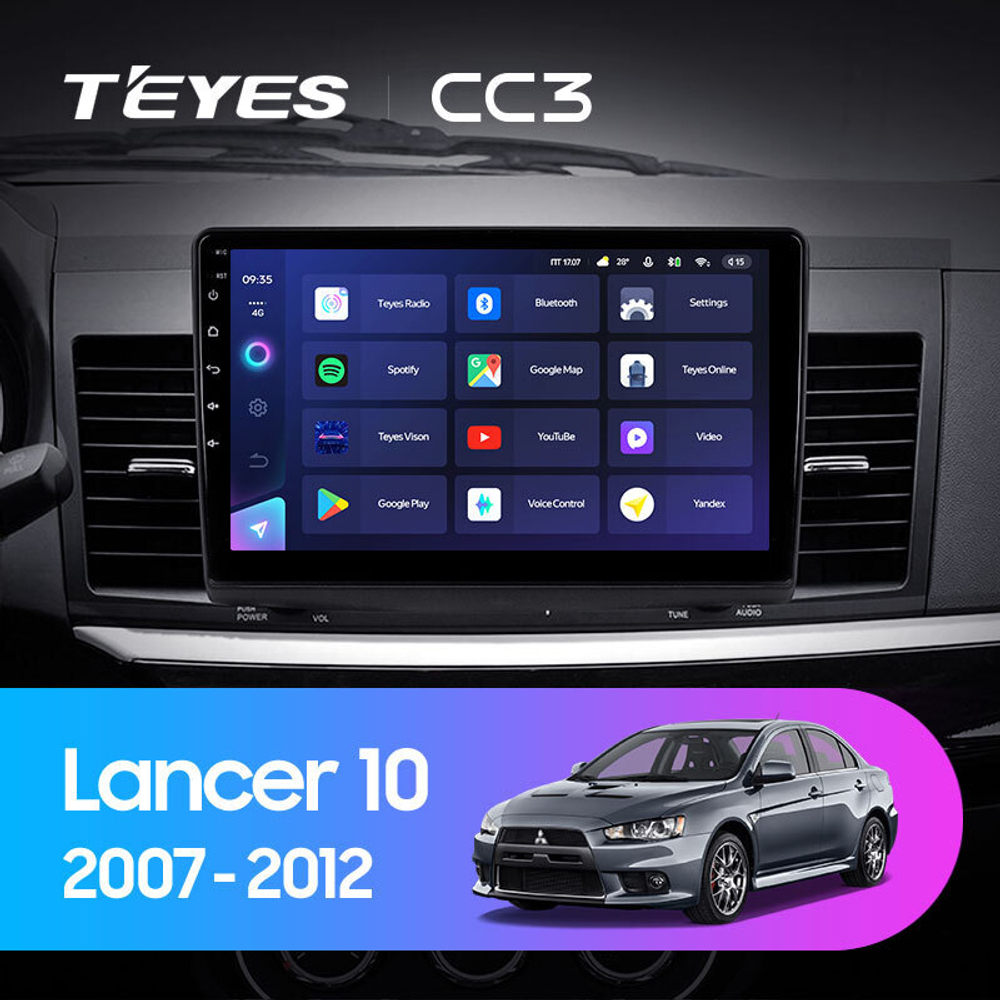 Teyes CC3 10.2" для Mitsubishi Lancer 2007-2012