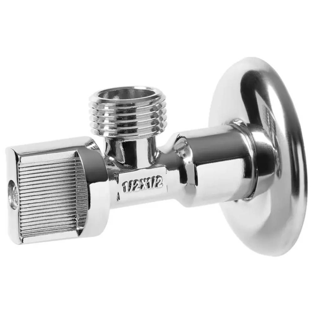 Кран VIEIR шаровый угловой 1/2"x1/2" хром. с отражалелем (120/1) VER54