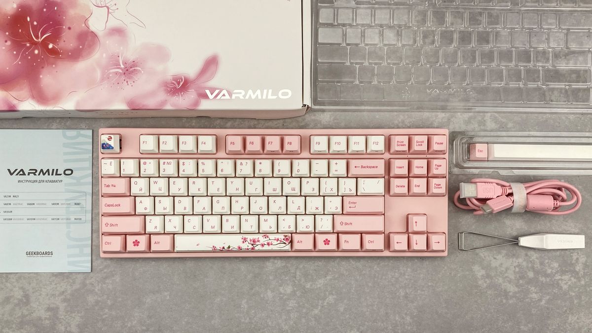 Varmilo Sakura V2 (EC Switch V2) VEM87 EC Rose — купить на сайте ...