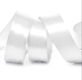 Лента атласная 20 мм. белая. Длина 27.4м