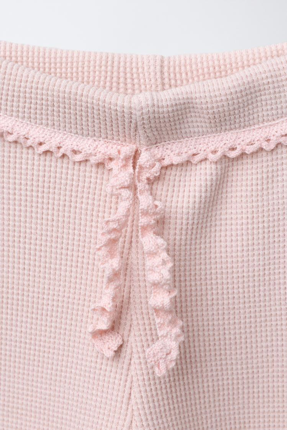 ZARA ЛЕГИНСЫ С КРУЖЕВОМ, ЦВЕТ РОЗОВОГО ДЕРЕВА