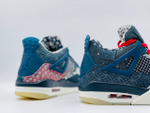 Кроссовки Nike Sports Men Jordan 4 Sashiko Ocean Blue