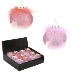 GAEM Набор из 12шт, Украшение новогоднее Шар "Перышко страуса", D8 см, L35 W27 H9см