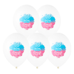 Шар латексный 35см Он или Она? (Белый)