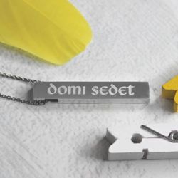 Серебряный брусок со своим текстом на заказ