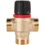 Клапан термостатический смесительный ROMMER - 1" (НР/НР, 20-43°C, Kvs 1.6, L-смешивание)