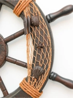 Декор для дома на стену "Штурвал" 62 см