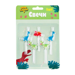 Свечи для торта на пиках Динозаврики